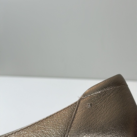 CLARKS Blanche West Gold Metallic Leather Comfort Casual  Clarks Blanche West Metallic Gold Shoes Size 6